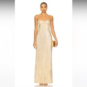 Lovers + Friends Mya Gown Gold